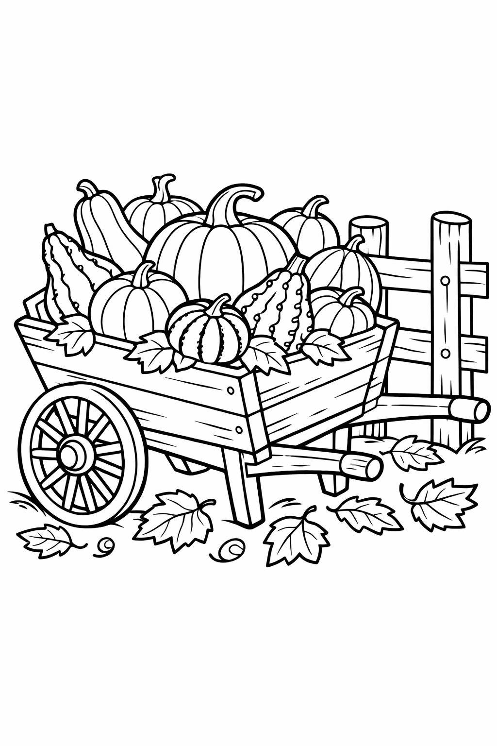 autumn forest coloring page | colorful woodland landscape | nature activity page