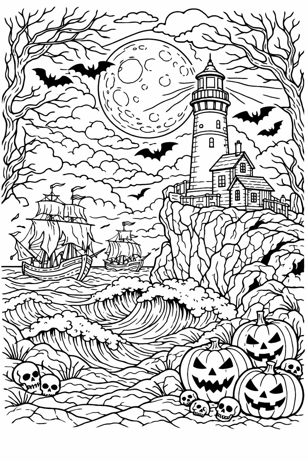 witch and black cat coloring page | magical Halloween duo | intricate artwork