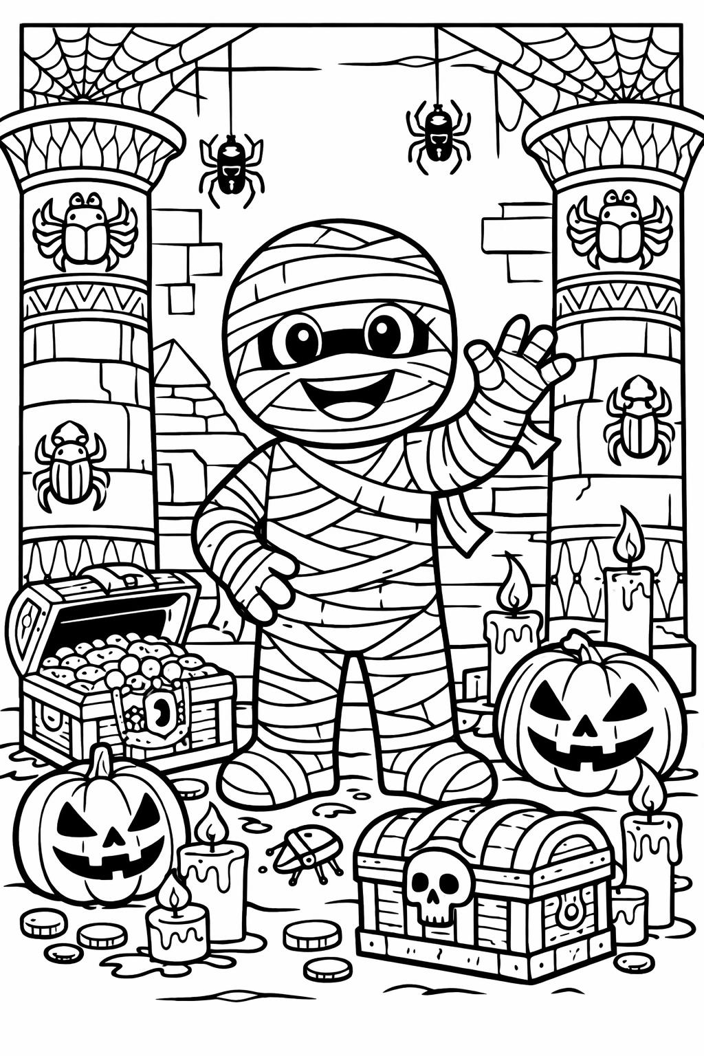 moon and bats coloring page | spooky night sky | relaxing Halloween page