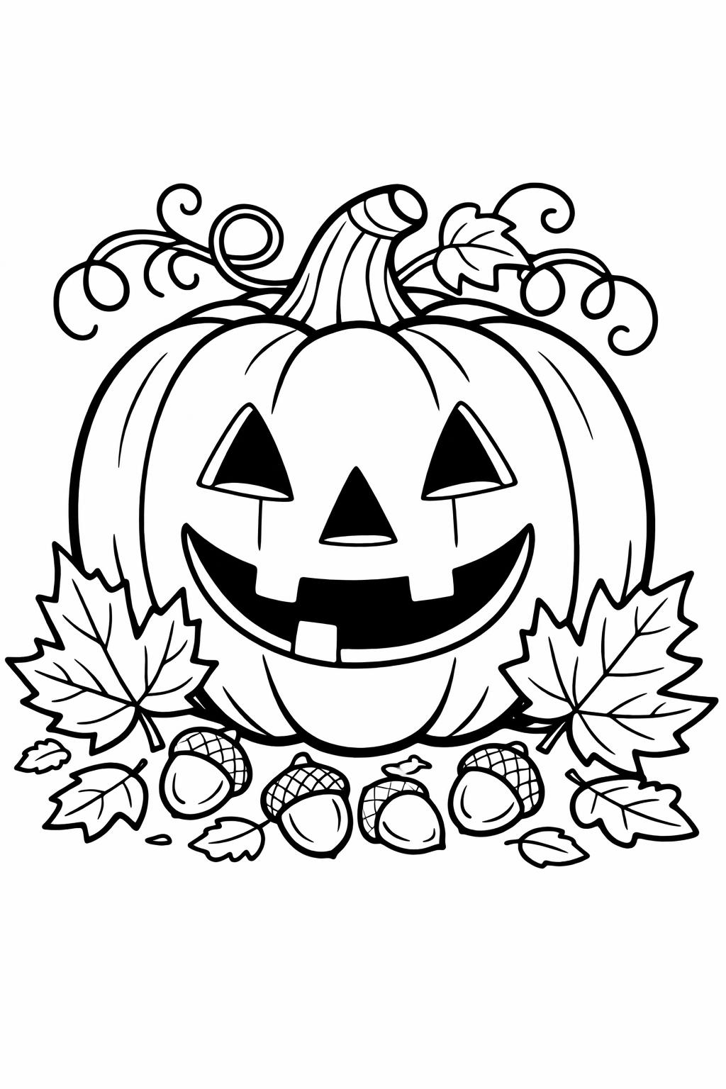 Halloween coloring page for adults | intricate spooky artwork | printable coloring sheet