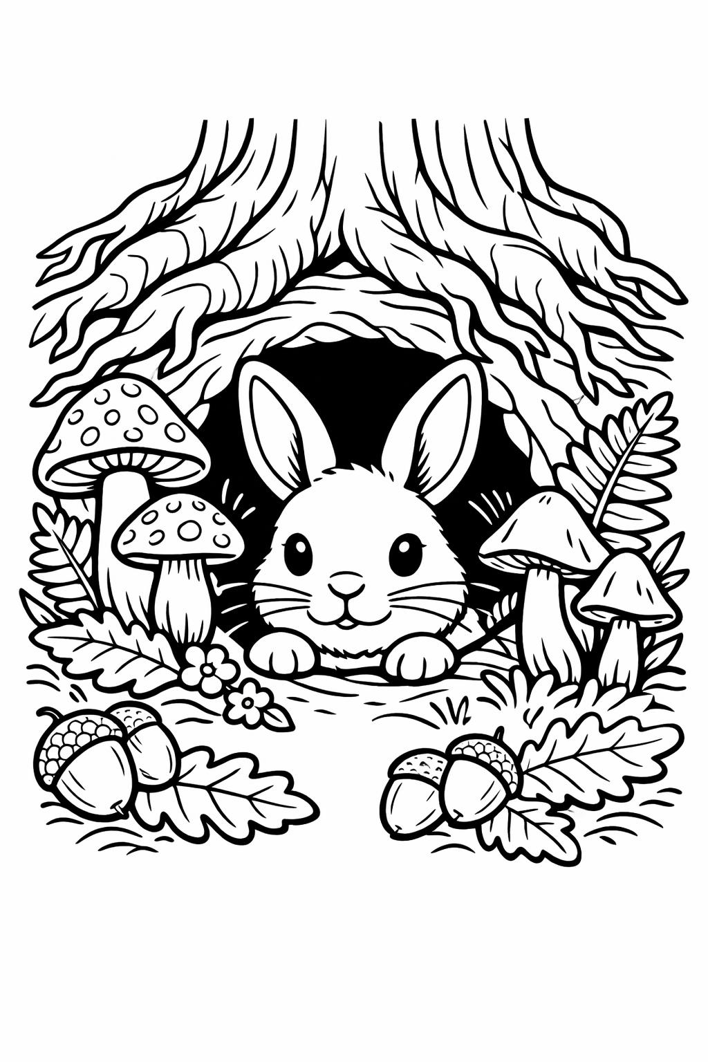 fall tree coloring page | colorful autumn landscape | seasonal artwork