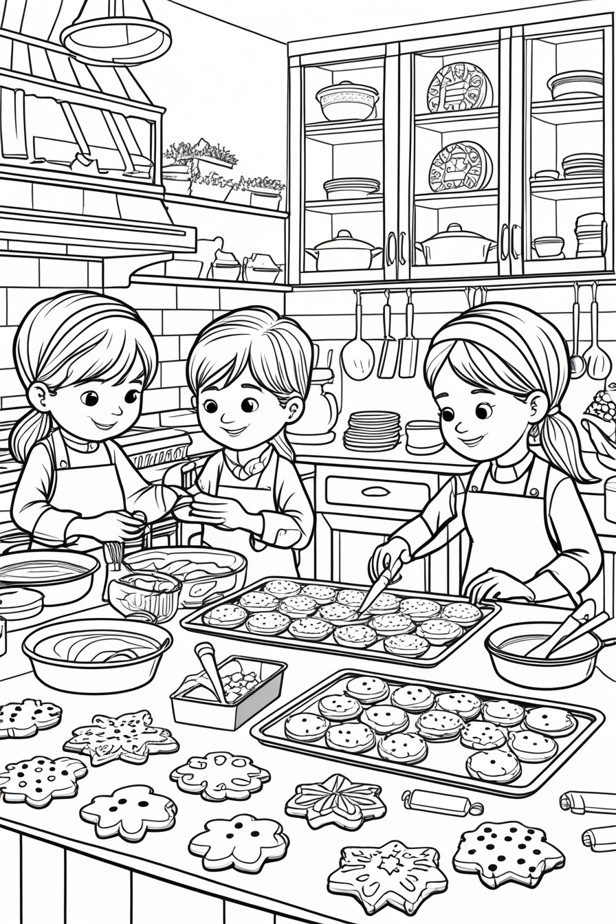 Celebrate the festive spirit with this charming kids cooking Christmas cookies coloring page! Perfect for children to enjoy a cozy winter activity, this printable captures the joy of holiday baking and seasonal fun. Ideal for classroom crafts, family bonding, and creative wintertime entertainment.Winter Coloring Pages | Winter Activities | Kids Coloring Pages | Christmas Cookies Coloring | Holiday Printable | Seasonal Coloring | Winter Fun | Christmas Crafts | Printable Coloring Sheet | Family Activities | Holiday Coloring | Winter Art
