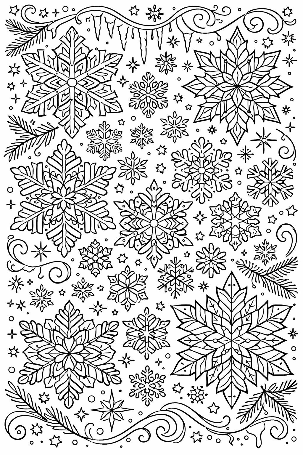 free winter coloring pages | printable snowy designs | adults and kids activity