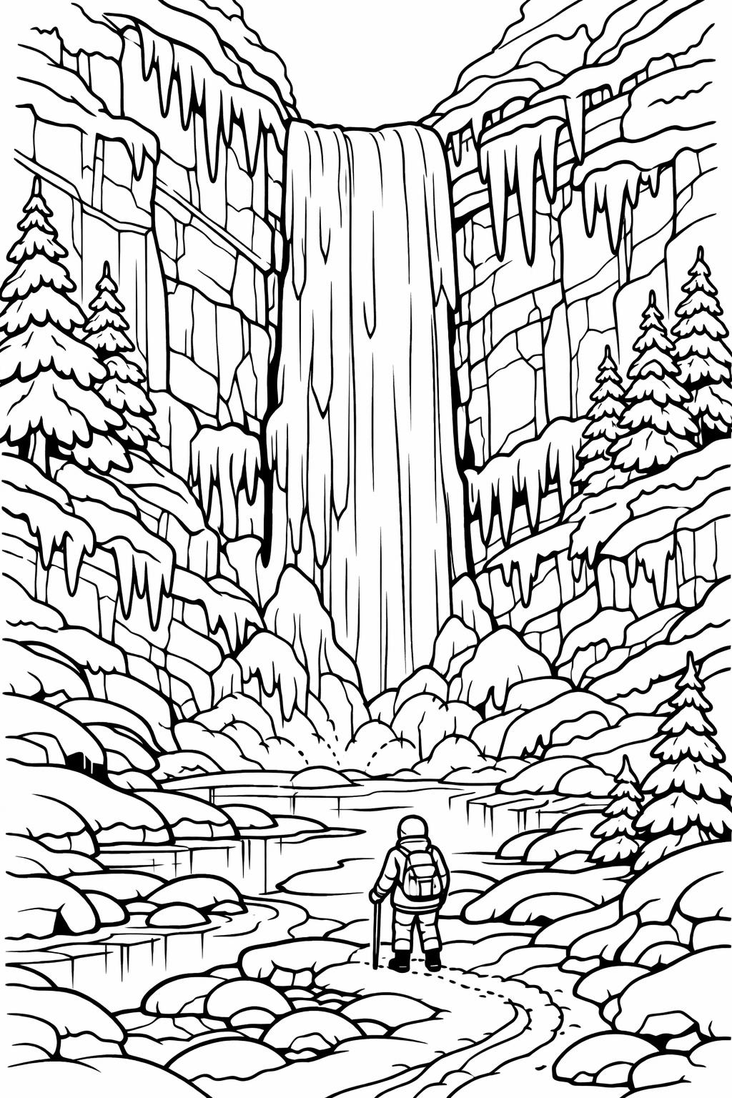 cozy winter fireplace coloring page | warm seasonal scene | relaxing adult coloring sheet