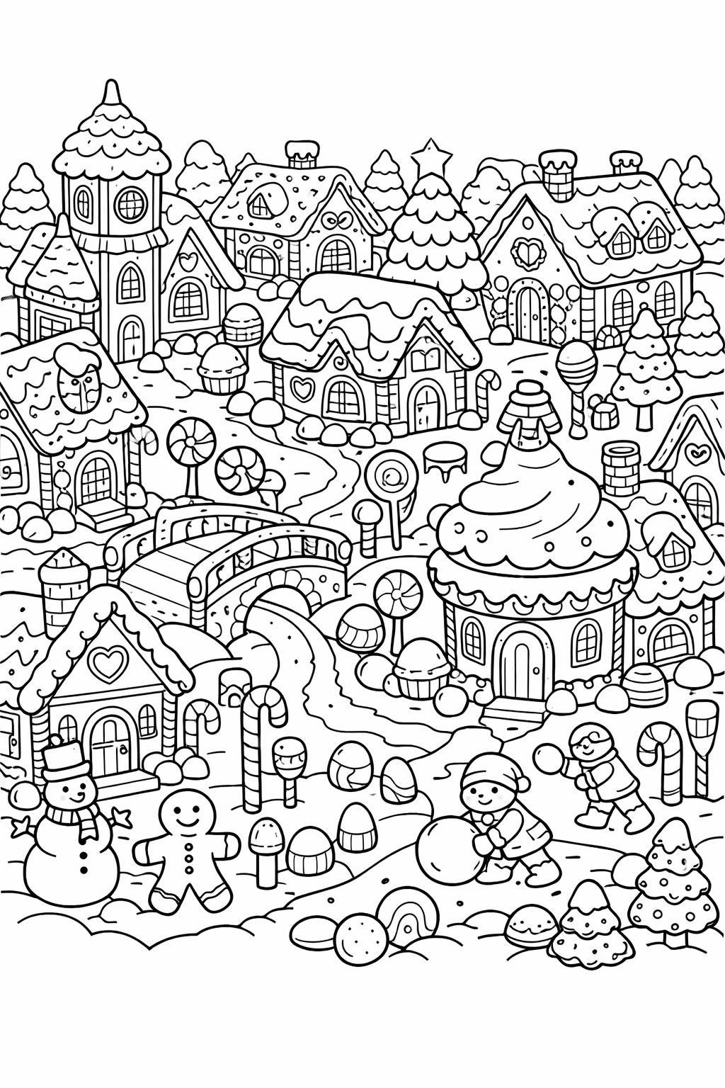 winter mandala coloring page | intricate seasonal pattern | relaxing adult coloring activity