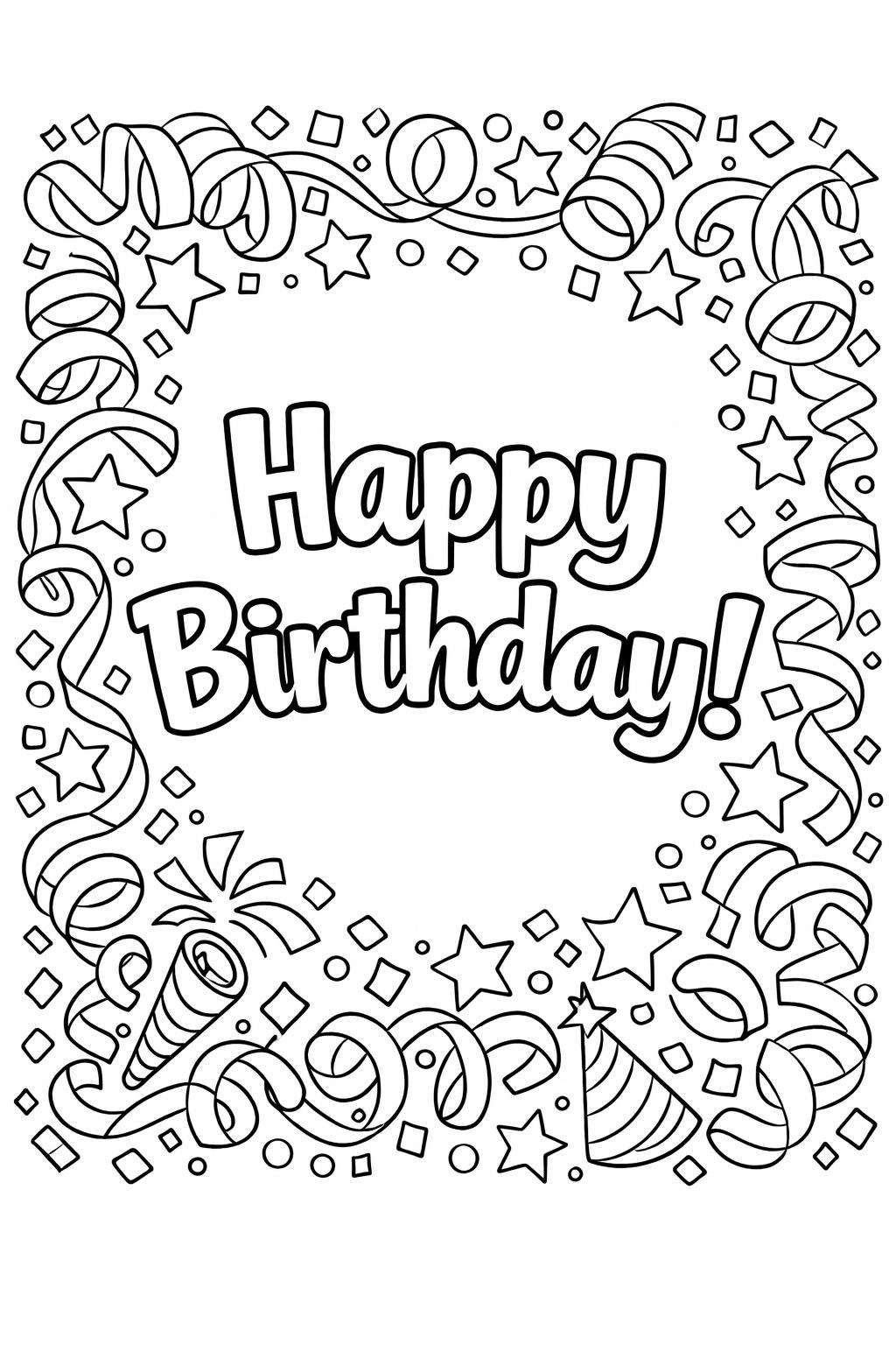 birthday decorations coloring | banners and balloons | party setup design