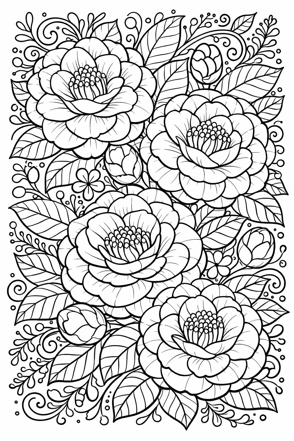 orchid coloring page | exotic floral artwork | elegant coloring sheet