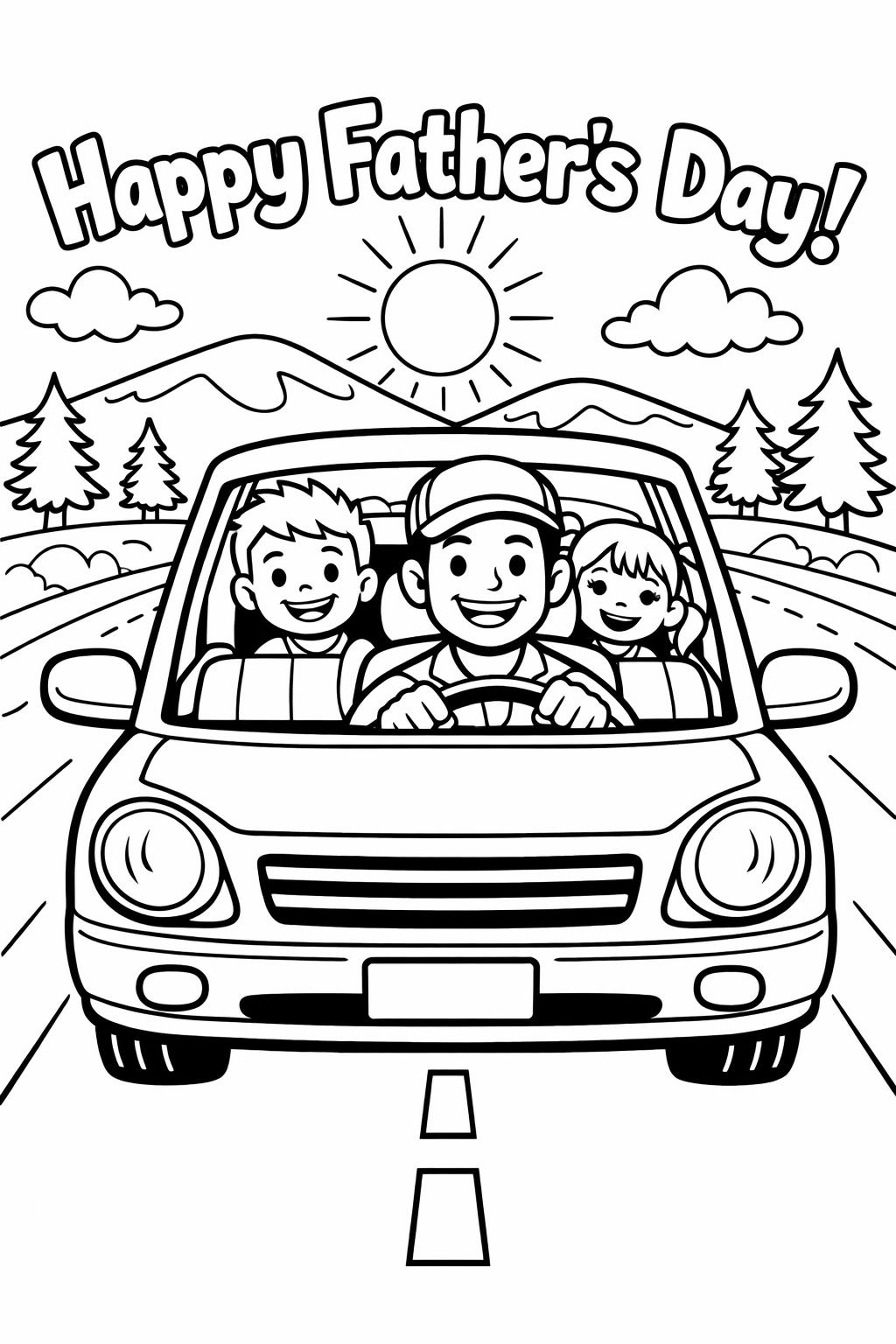 dad celebration coloring | party scene art | happy fathers day page Select 90 more words to run Humanizer.