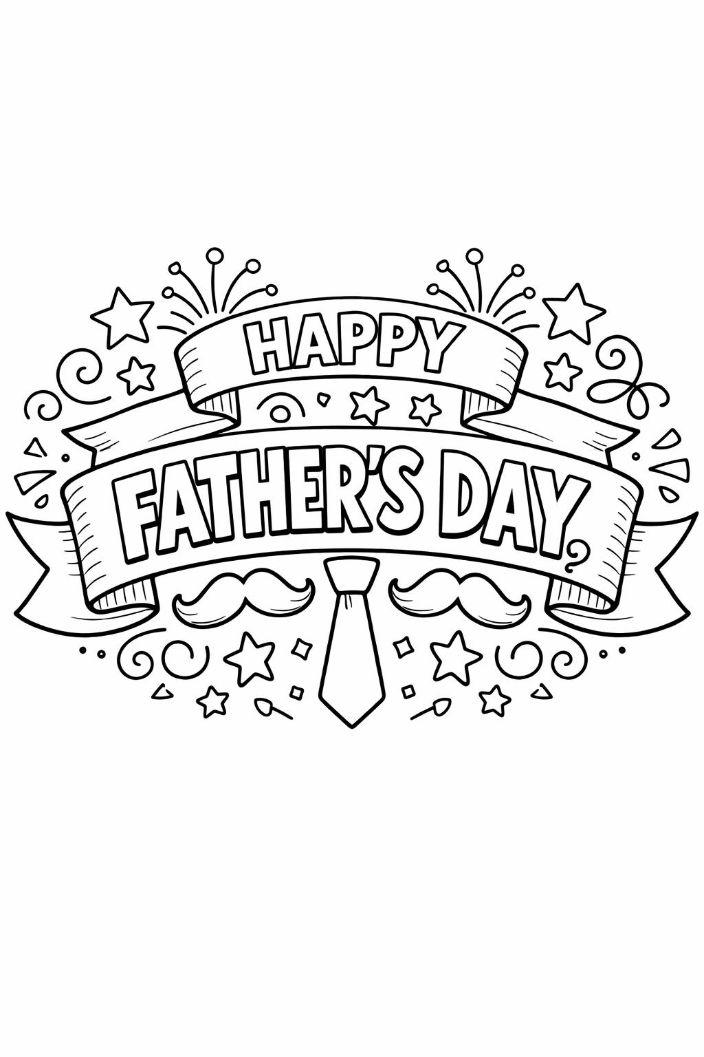 dad gift box coloring | present for father art | kids holiday coloring