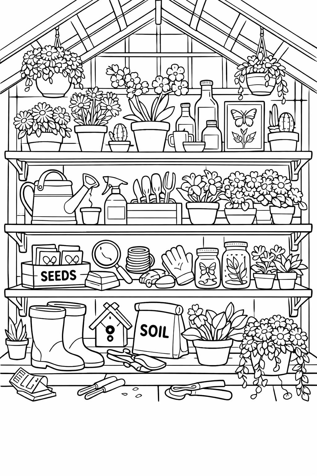 flower doodle coloring page | playful floral sketches | creative coloring page