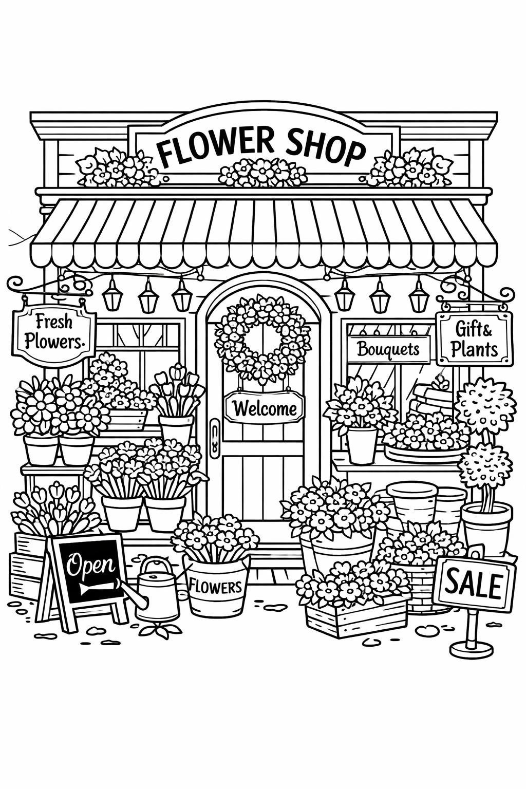 wildflower coloring page | nature inspired floral design | botanical coloring sheet