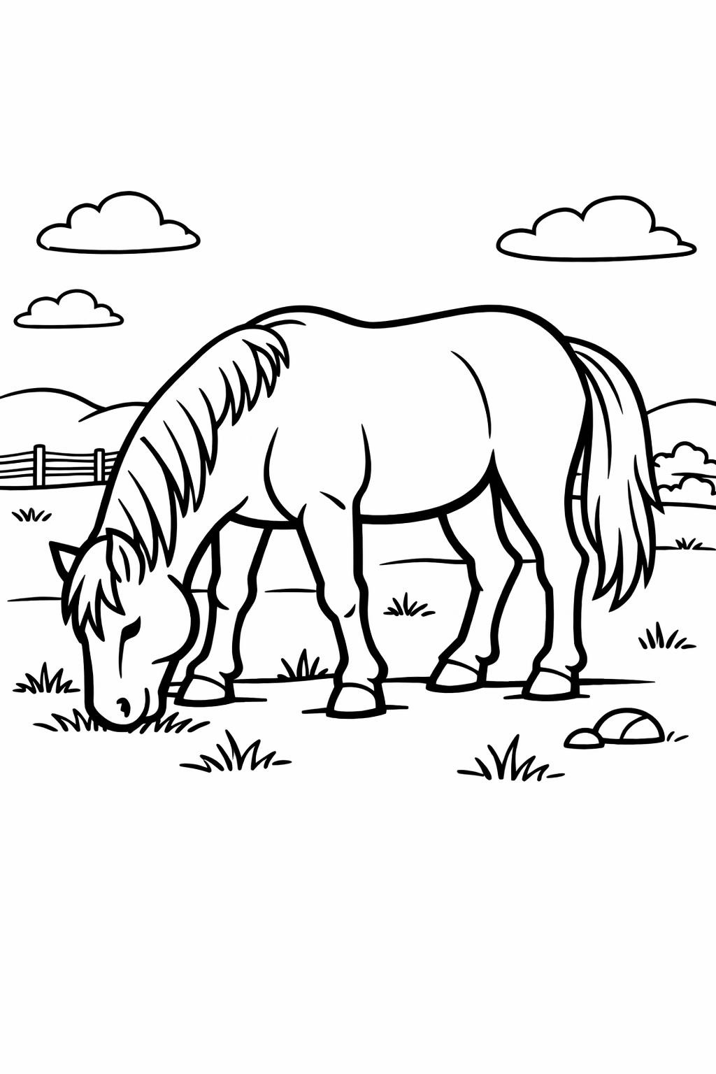 nature coloring page | simple landscape illustration | peaceful artwork
