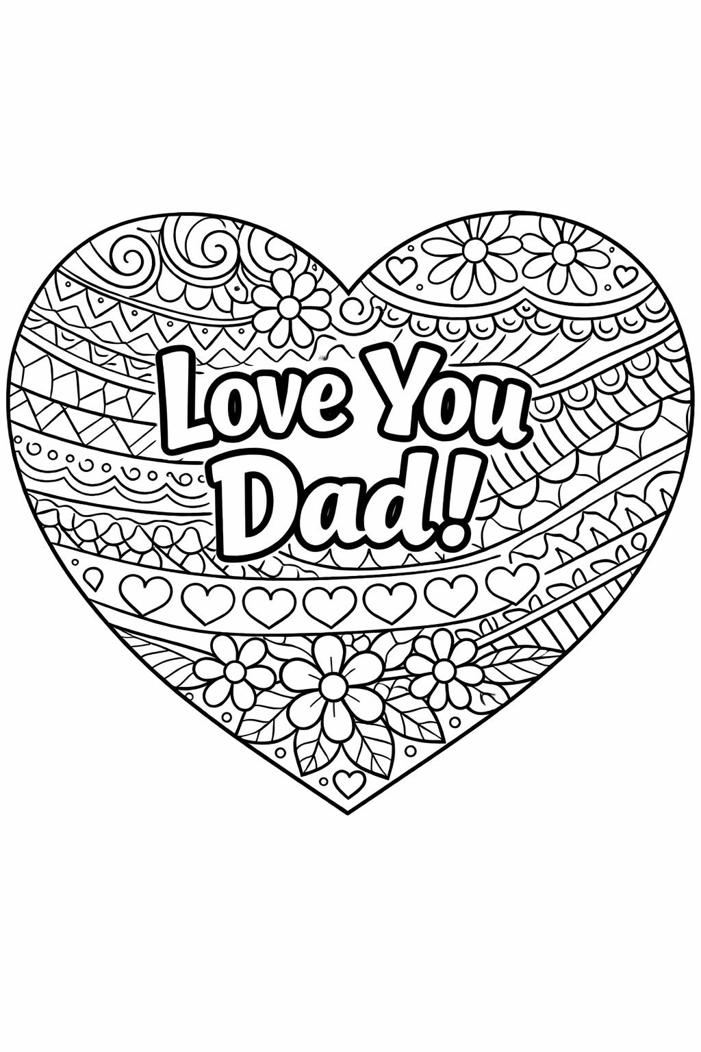 dad reading with kids | storytime family scene | fathers day coloring page