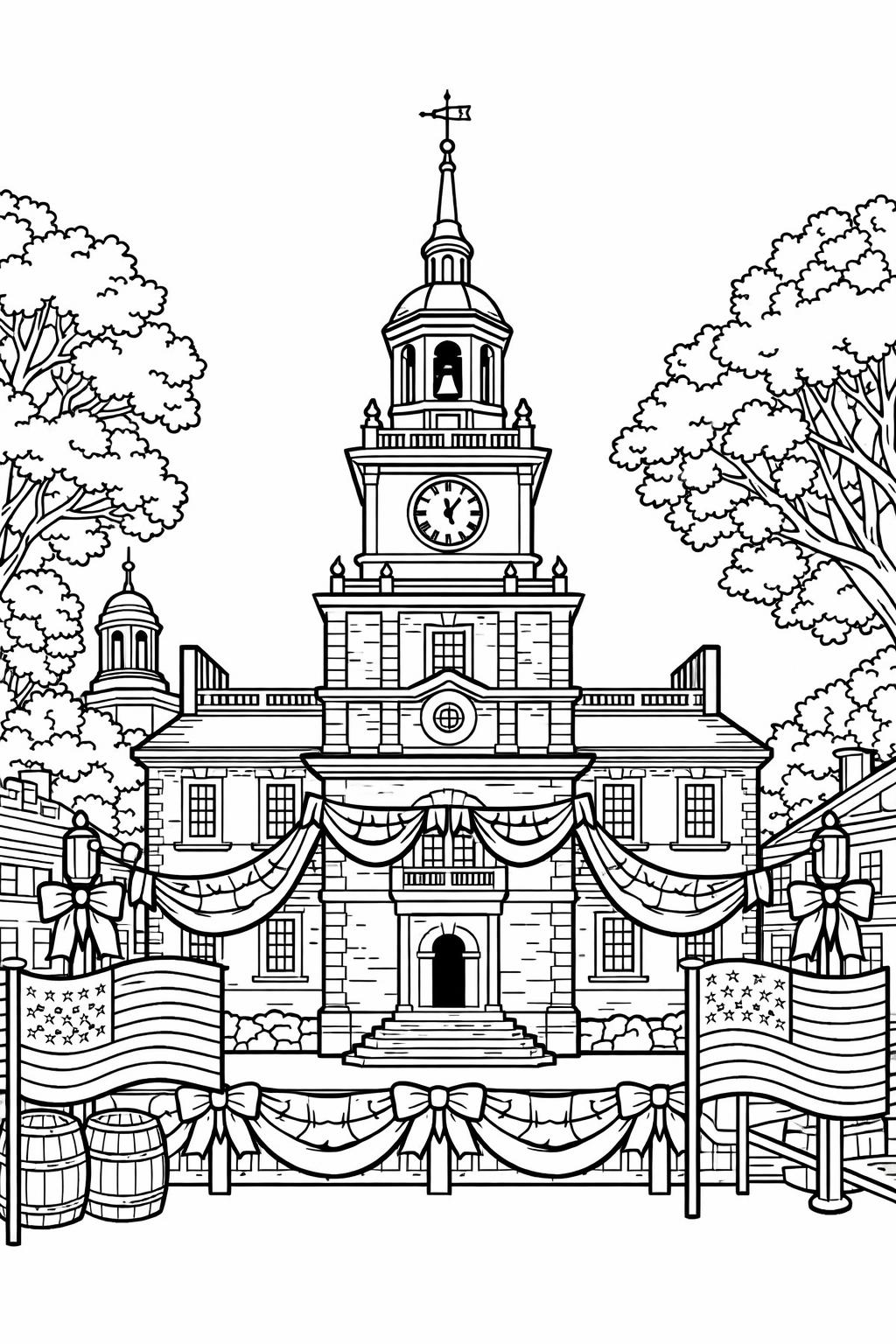 patriotic quote coloring page | inspirational freedom message | uplifting holiday artwork