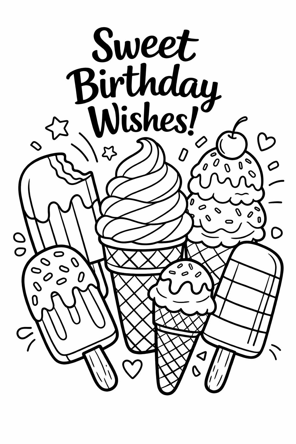 birthday confetti coloring | celebration confetti art | party theme page