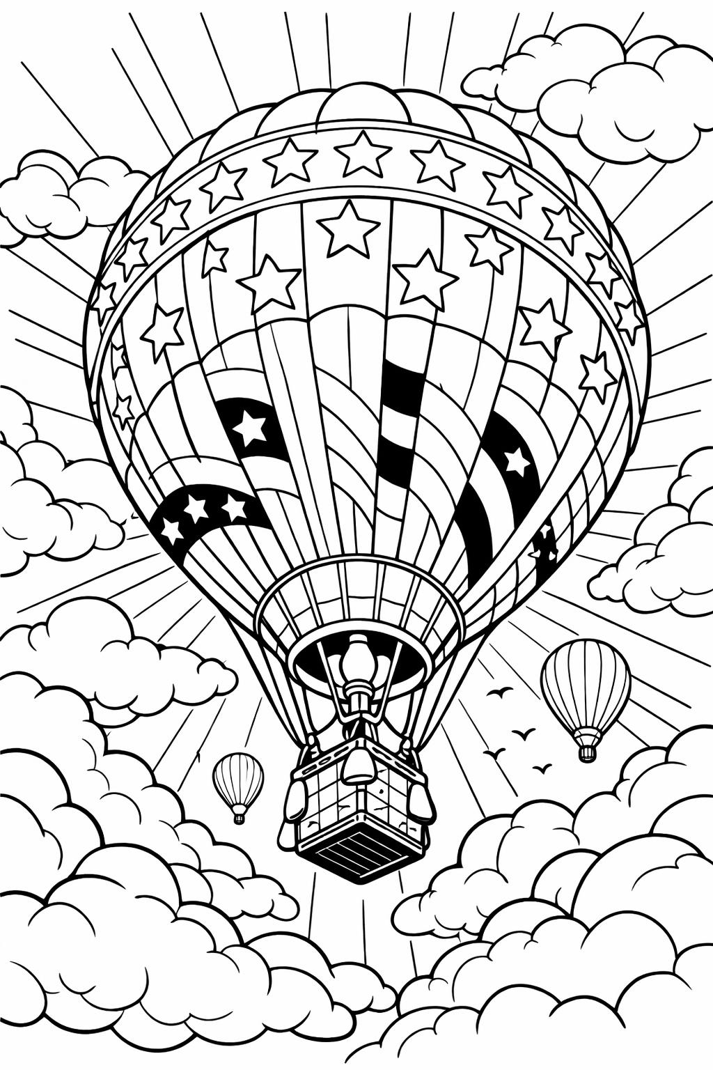 star spangled coloring page | patriotic symbol design | creative coloring sheet