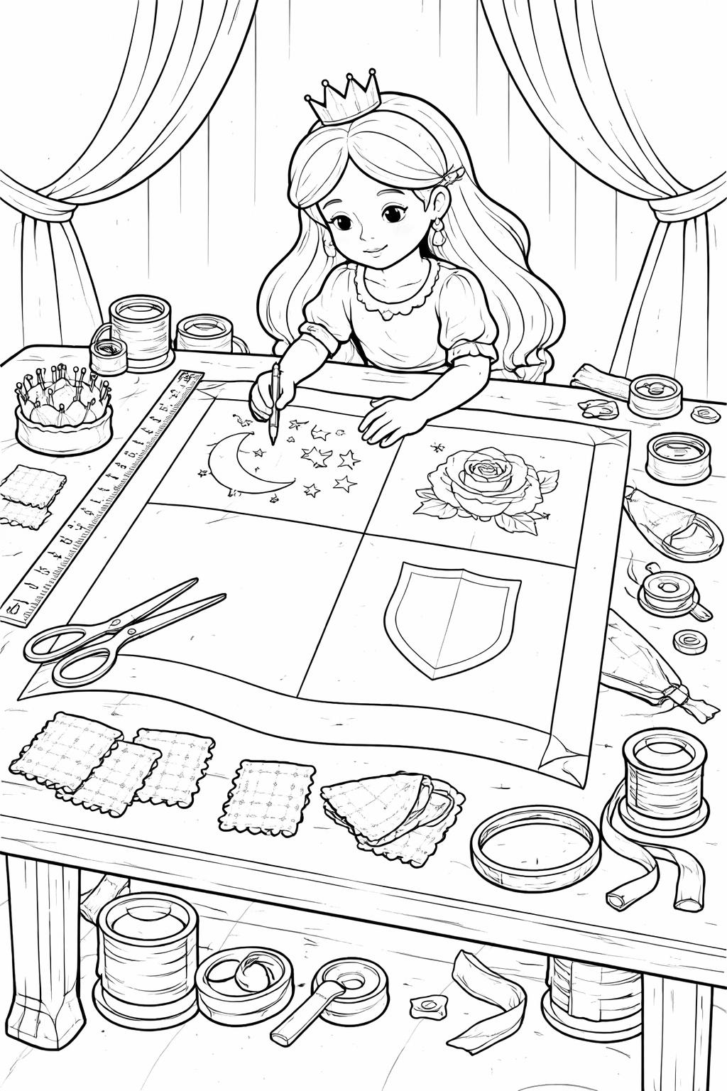 easy princess coloring pages | simple outlines for young children | beginner-friendly printable sheets