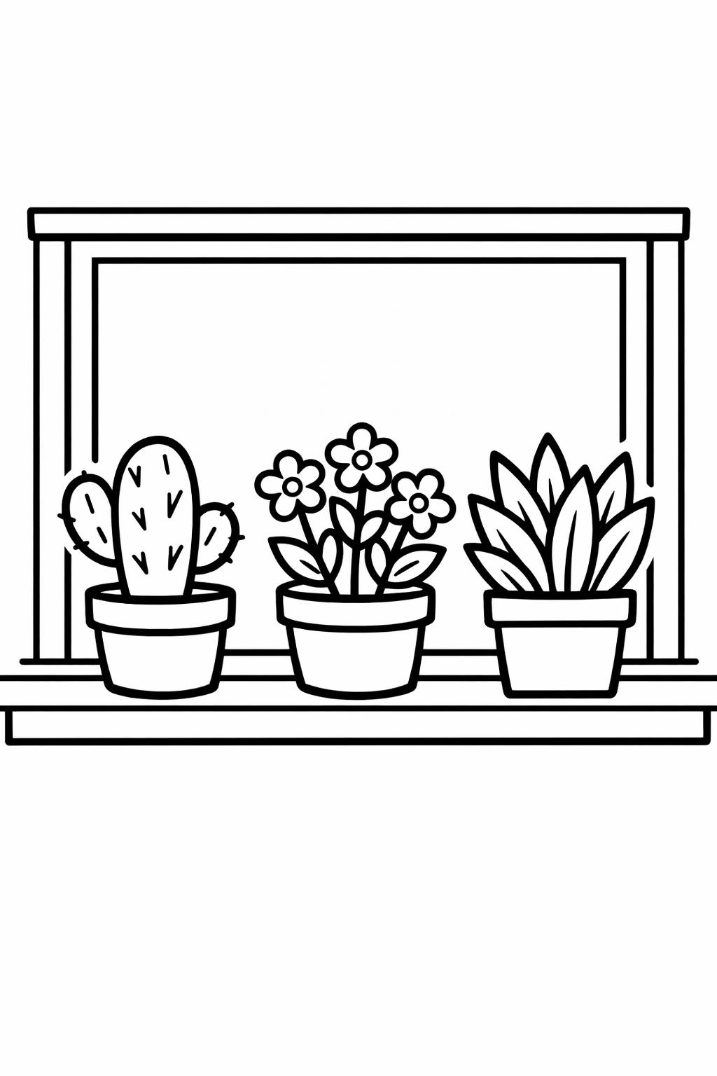 garden coloring page | simple outdoor scene | relaxing nature artwork