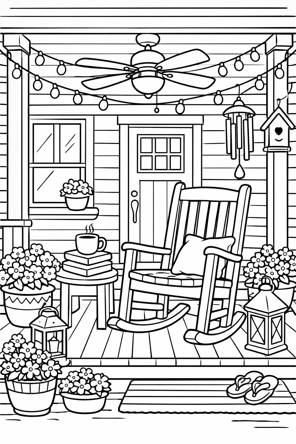 summer vacation coloring page | travel inspired artwork | fun seasonal sheet