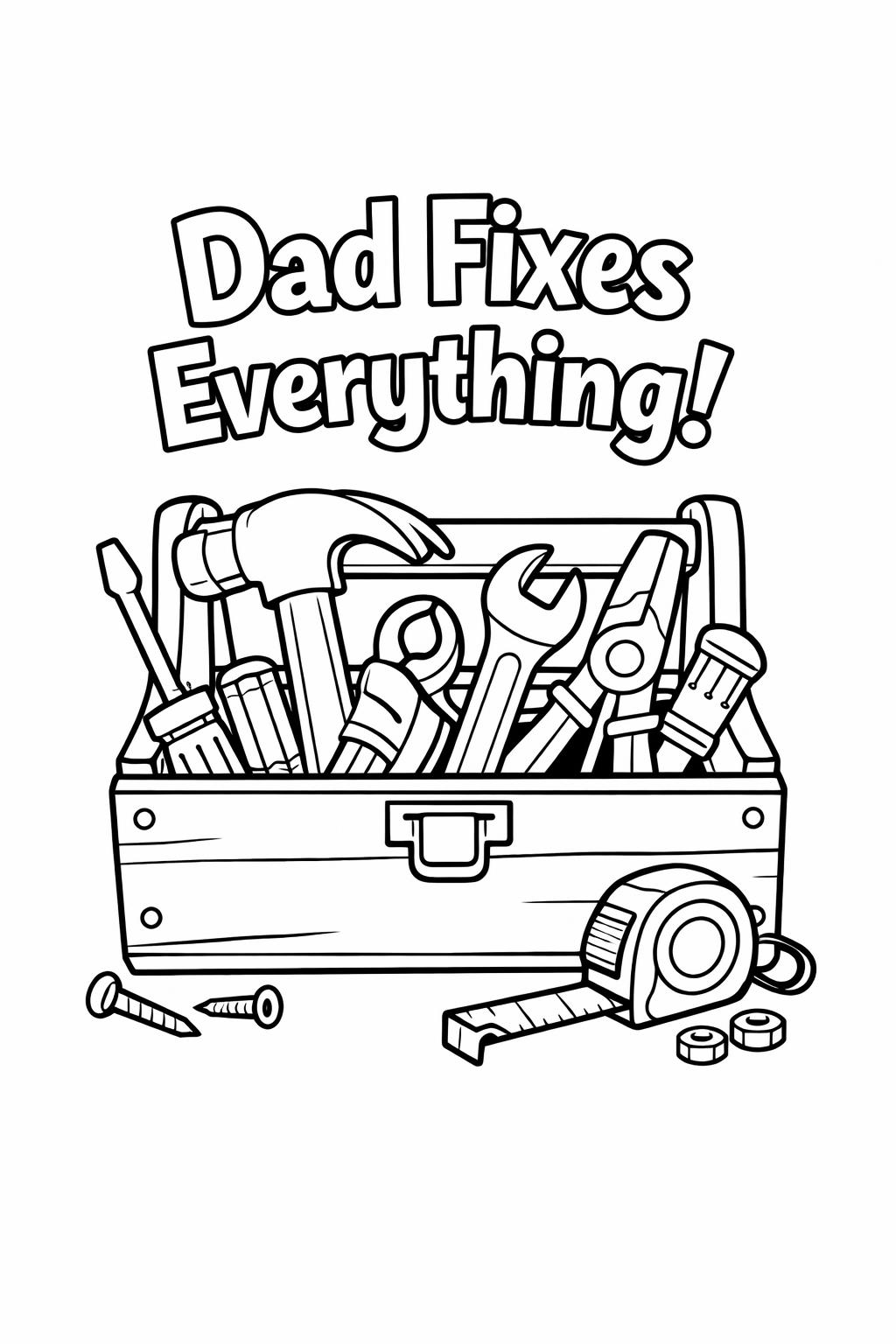 dad fishing coloring page | outdoor activity scene | fun fathers day art
