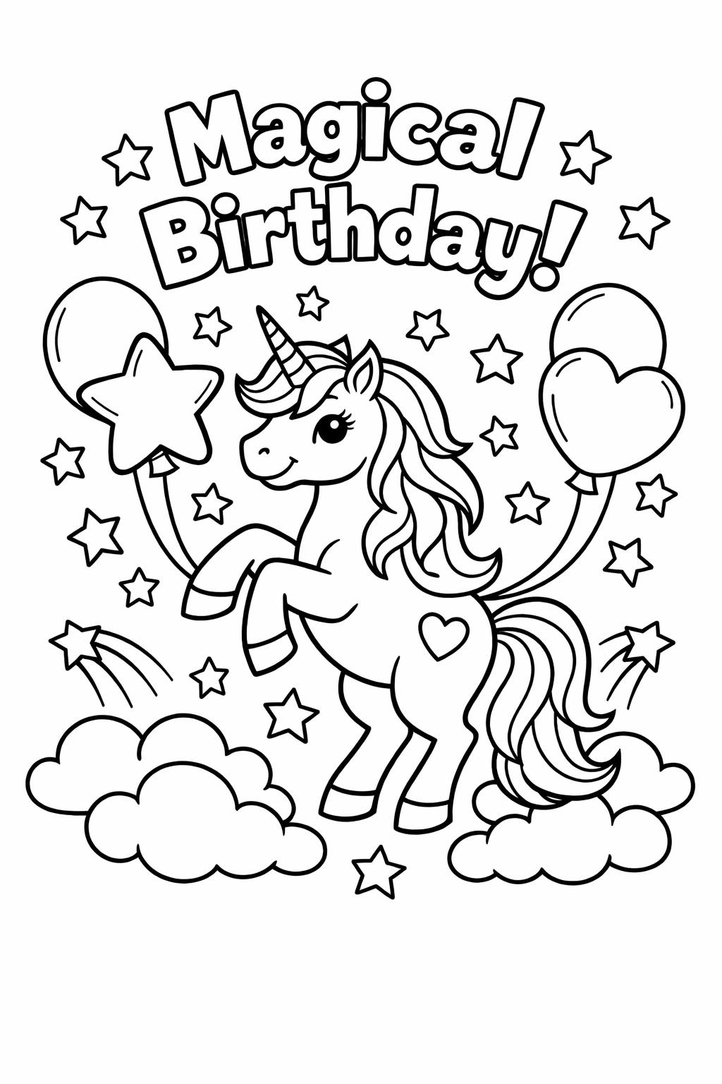 birthday number coloring page | age number design | festive birthday art