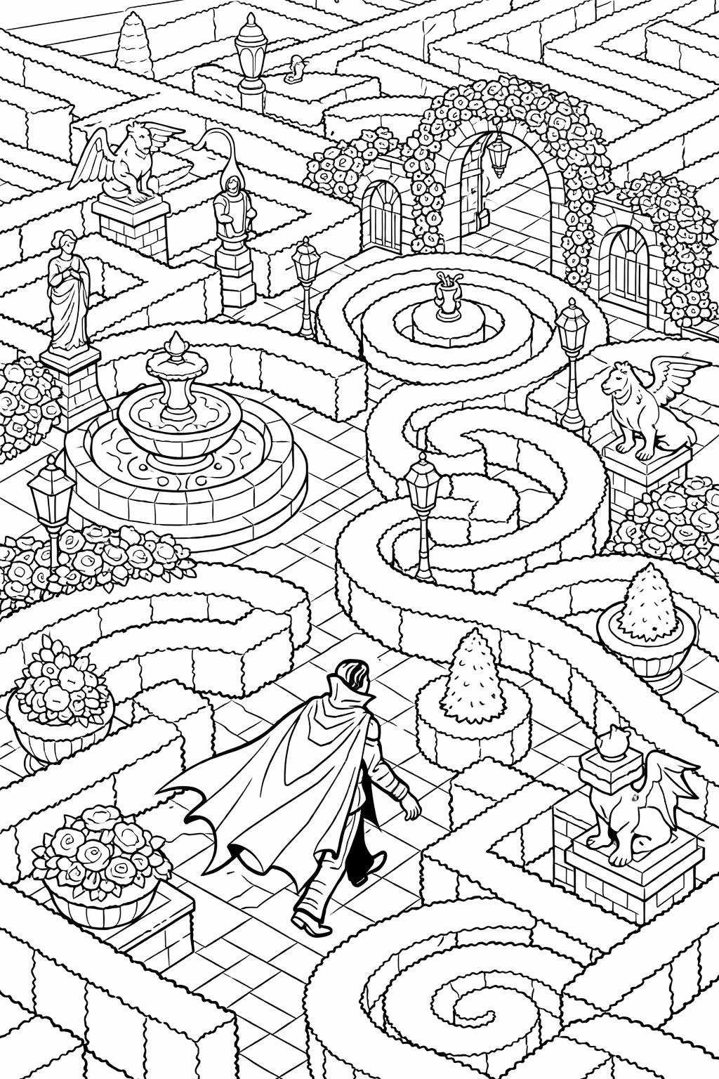 vampire couple coloring page | gothic romance illustration | adult printable coloring sheet