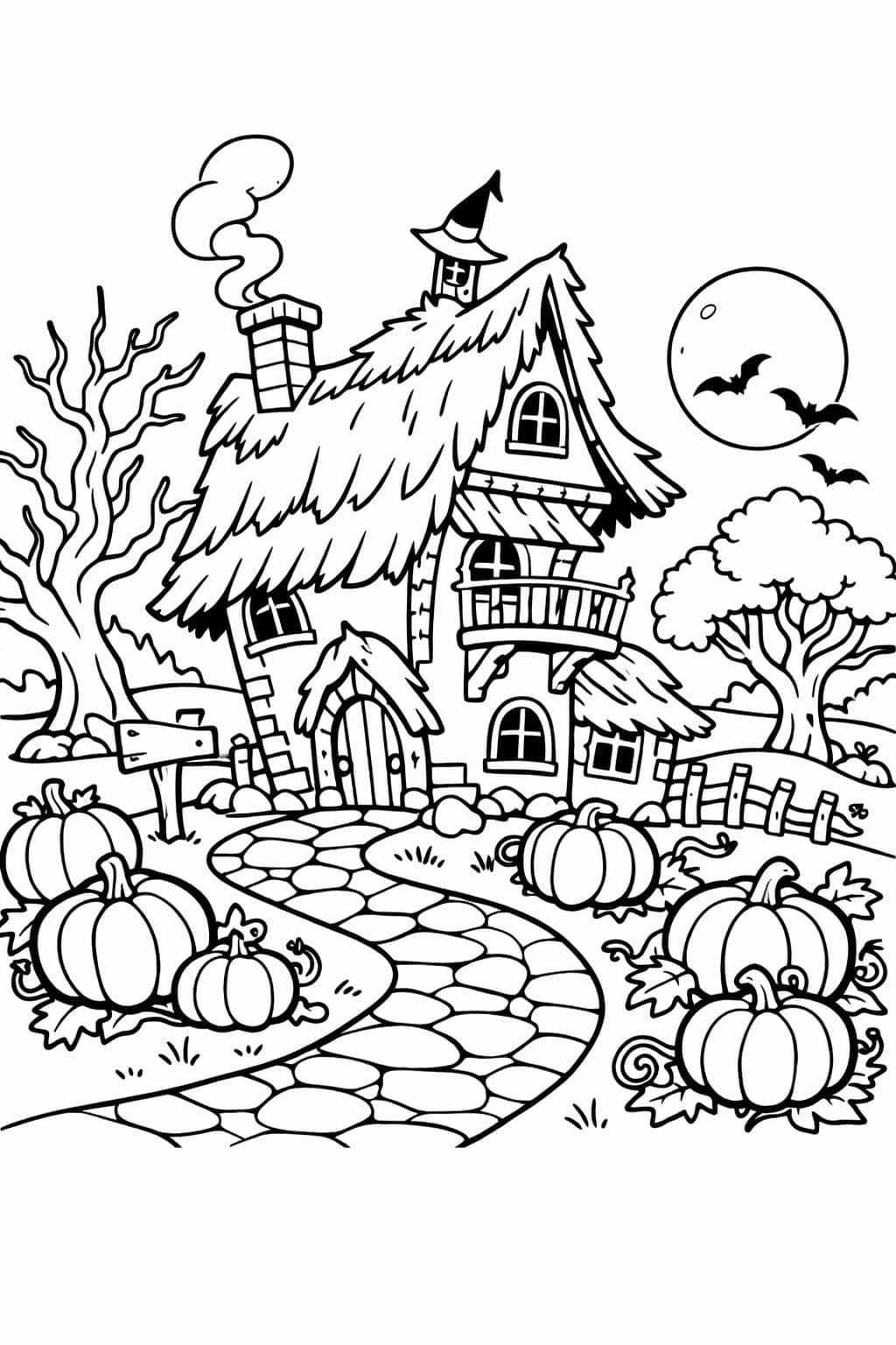 witch with raven coloring | gothic bird witch page | dark witch companion art