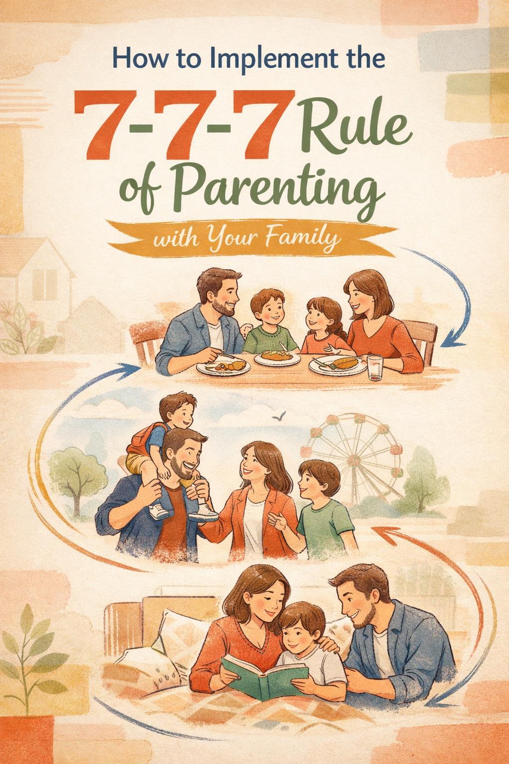 implementing the 7-7-7 parenting method | healthy family connection ideas | parenting routine guide