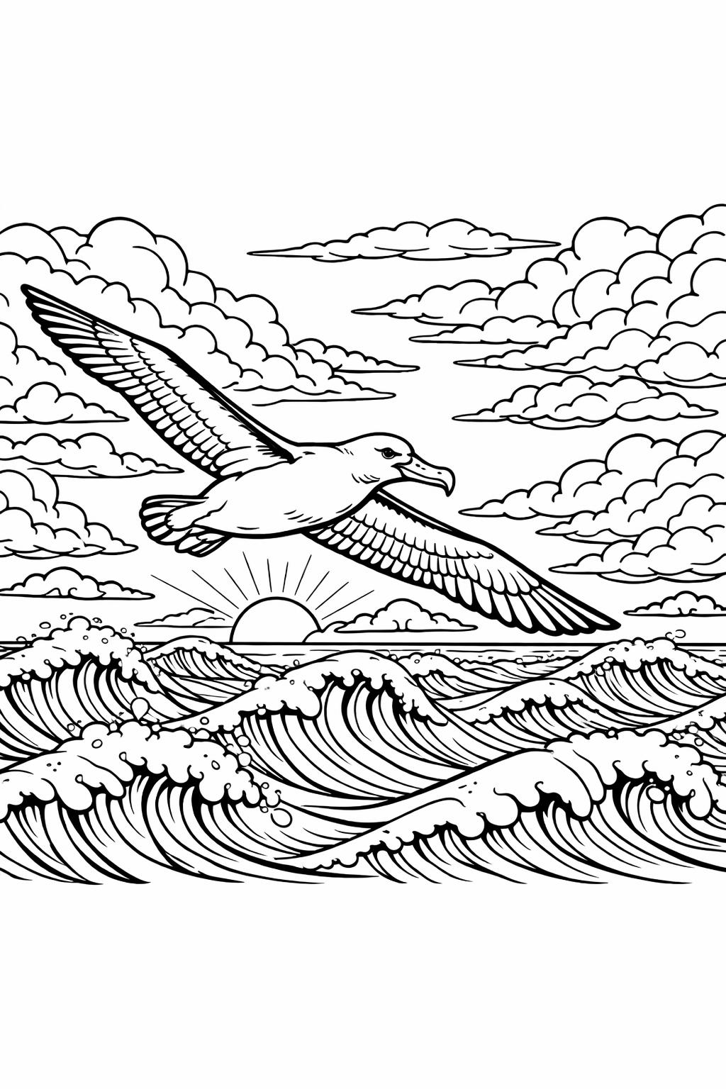 bird coloring page | detailed bird illustration | nature coloring sheet