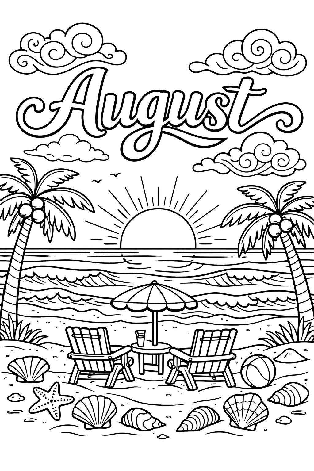 watermelon coloring page | juicy summer fruit | bright seasonal illustration