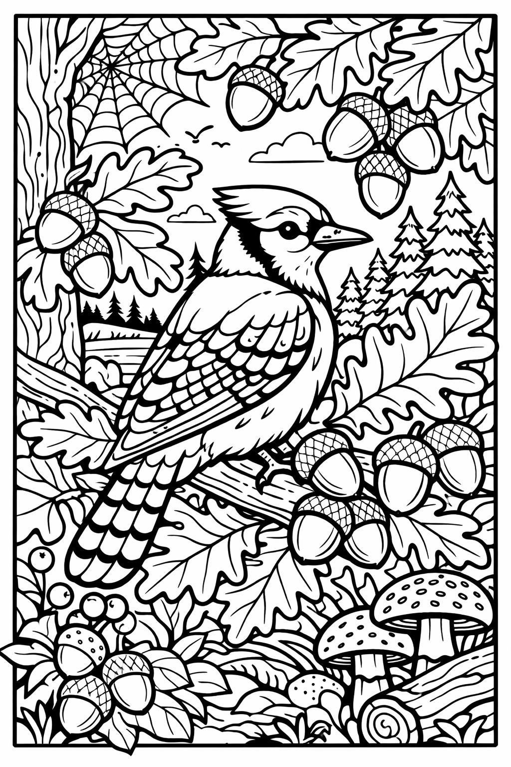 realistic bird coloring page | detailed feather illustration | wildlife coloring page