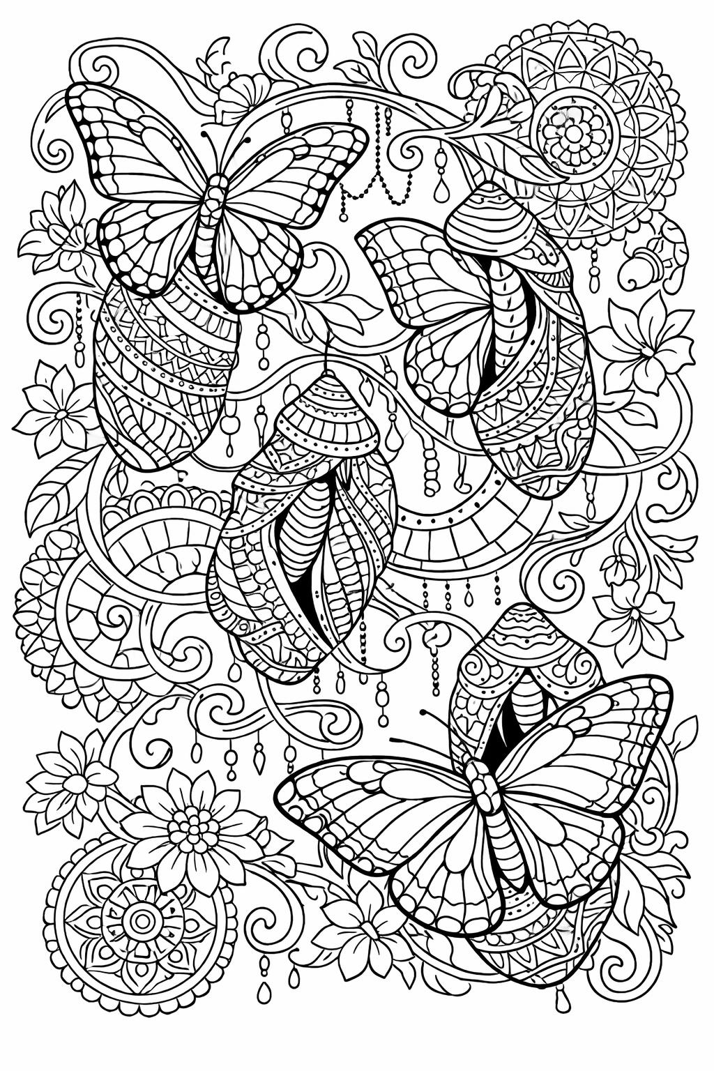 kaleidoscope coloring page | colorful pattern illustration | relaxing creative artwork