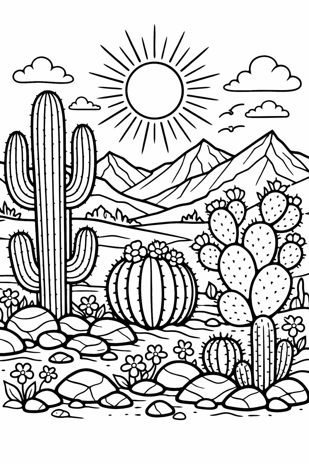 spring plant coloring page | blooming seasonal greenery | cheerful nature artwork