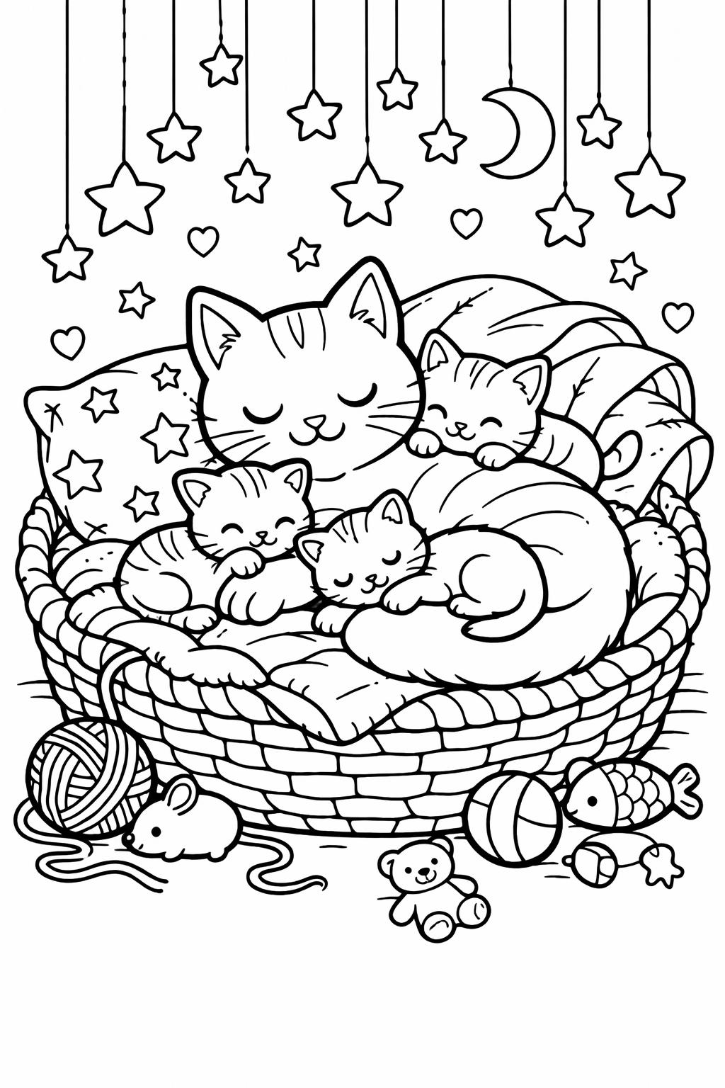 cat line art coloring page | clean feline outline | simple coloring sheet
