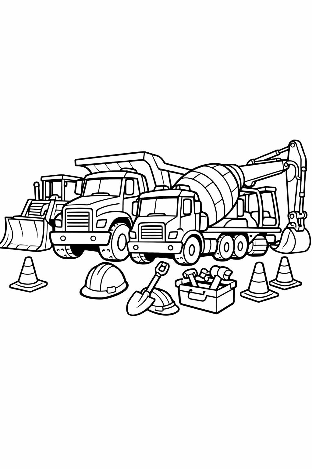 cute truck coloring page | smiling truck character | playful kids artwork