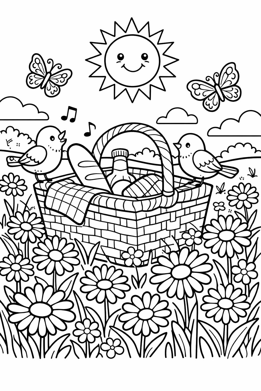 decorative plant coloring page | artistic leaf patterns | creative botanical design