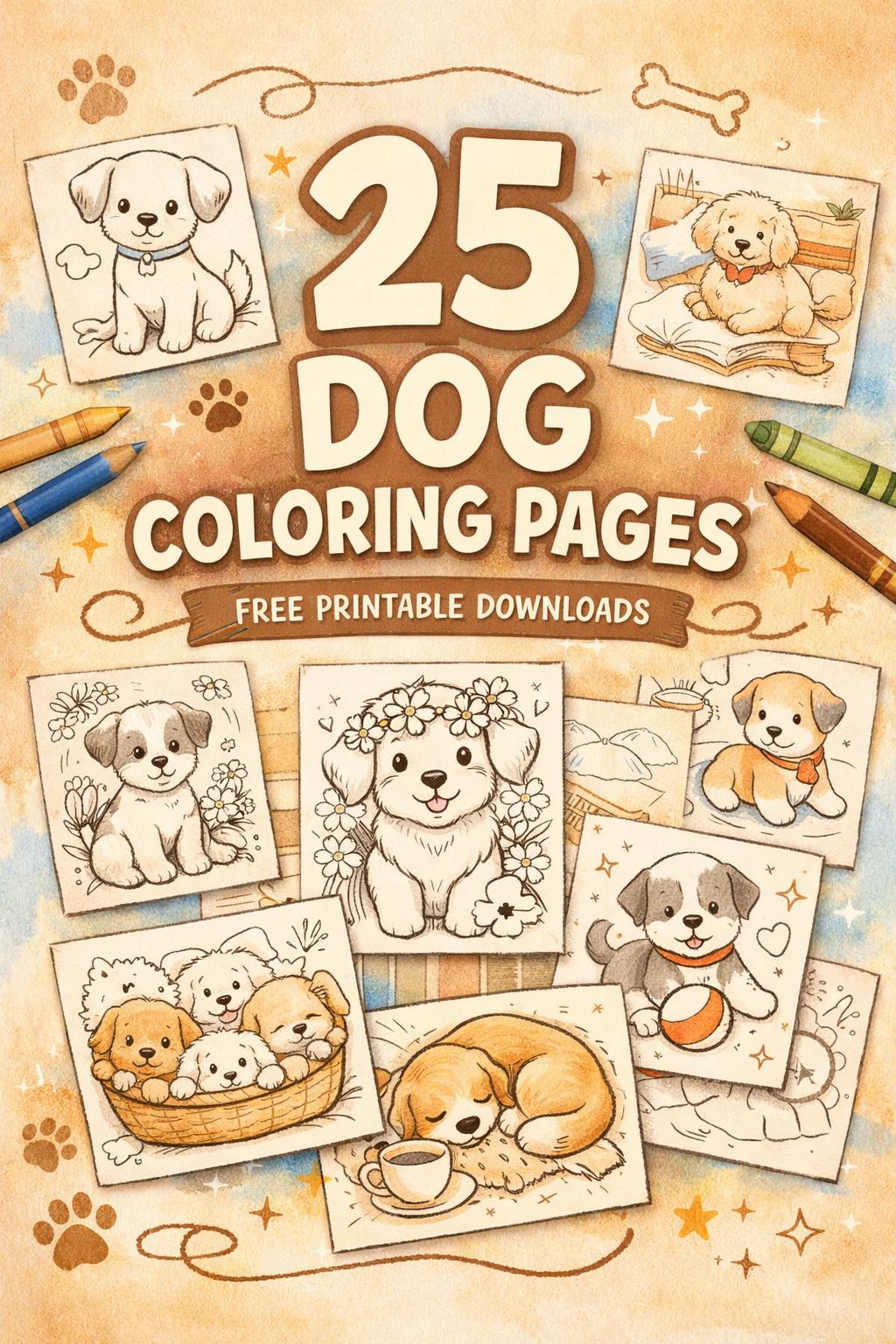 dog coloring page | cute dog illustration | fun pet coloring sheet