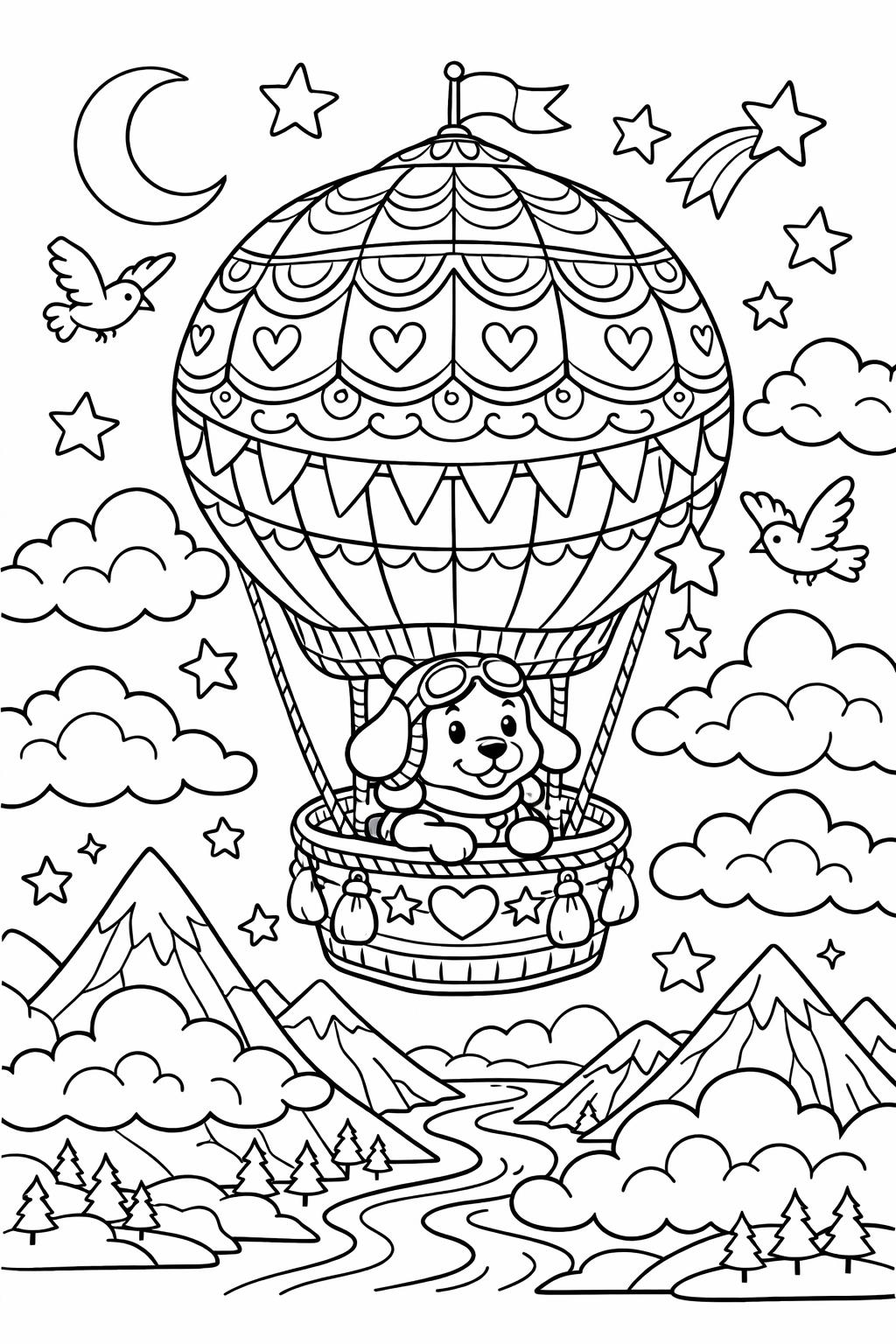 dog line art coloring page | clean canine outline | simple coloring sheet