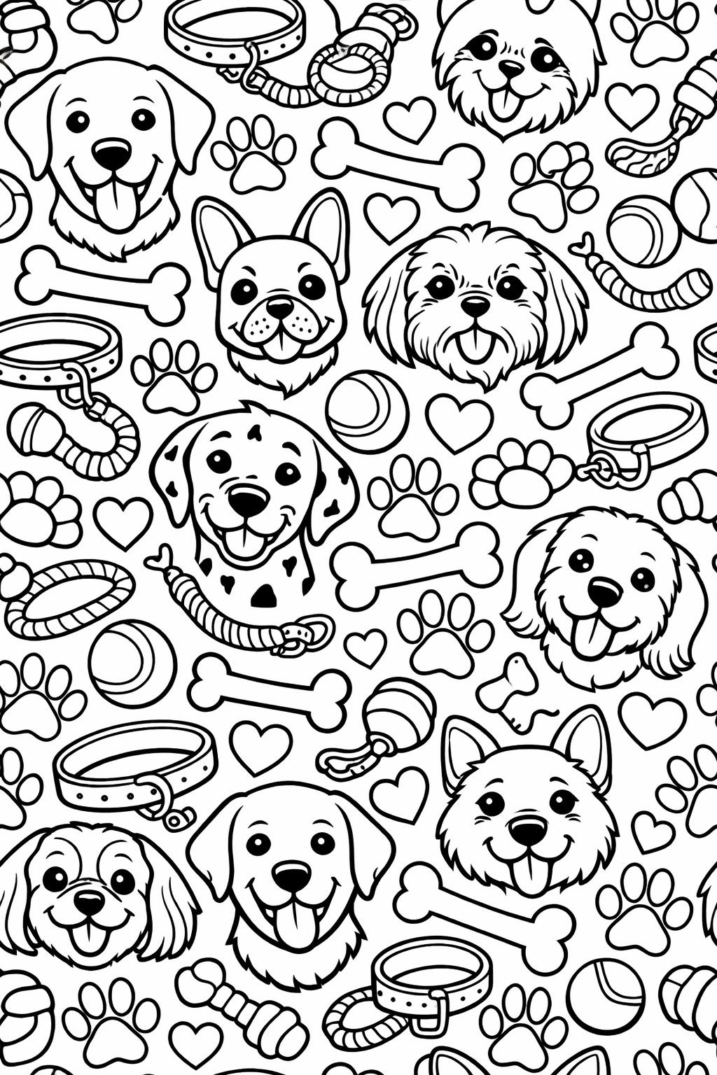 cute puppy coloring page | playful tiny dog | adorable coloring design