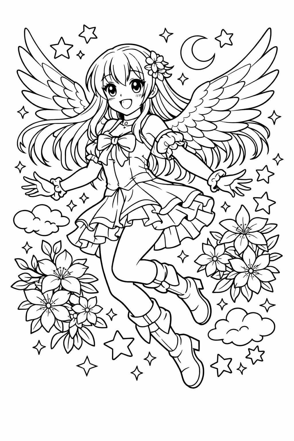 anime girl winter outfit | cozy clothes design | seasonal character art