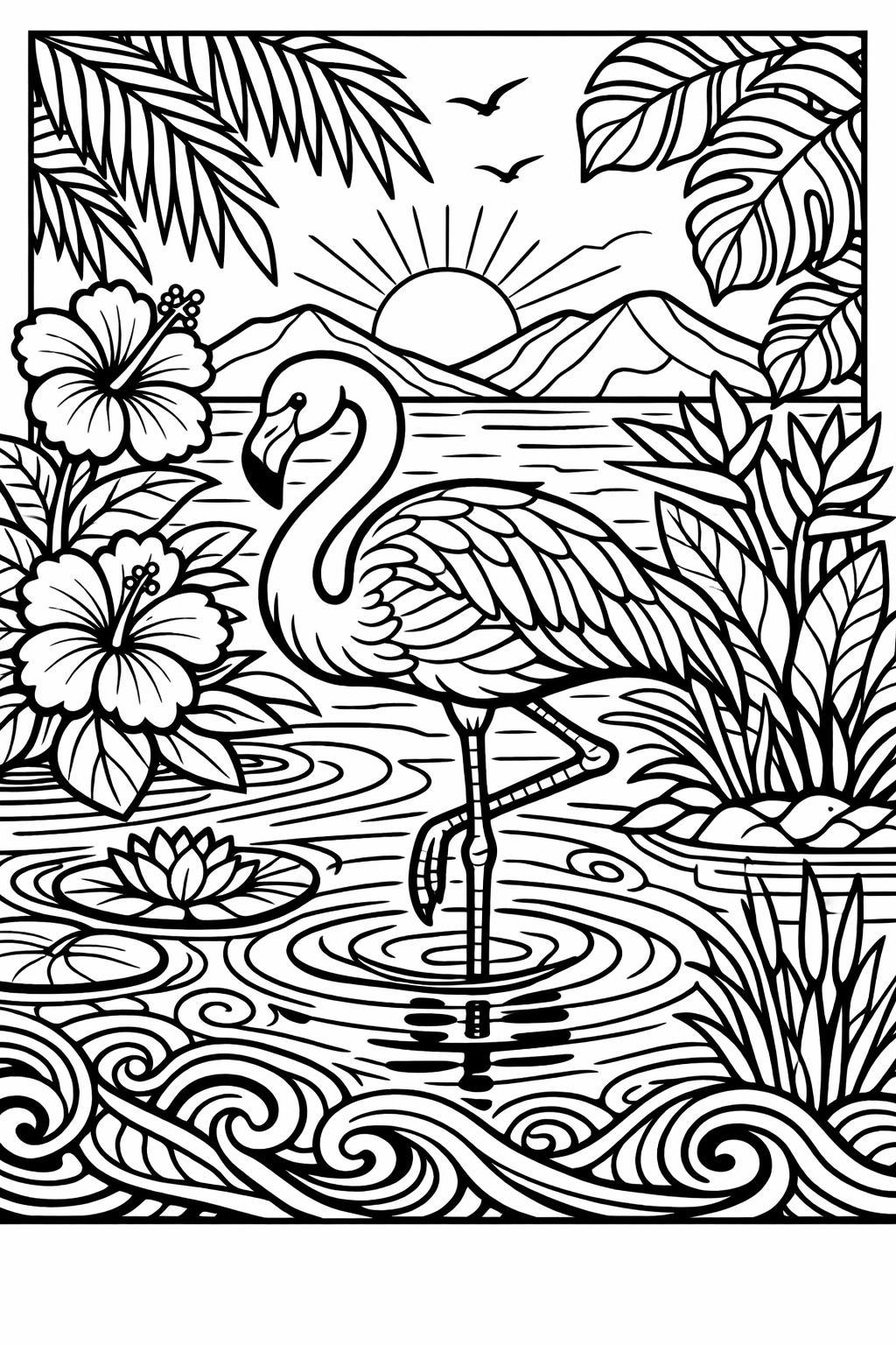 songbird coloring page | singing bird illustration | relaxing nature artwork