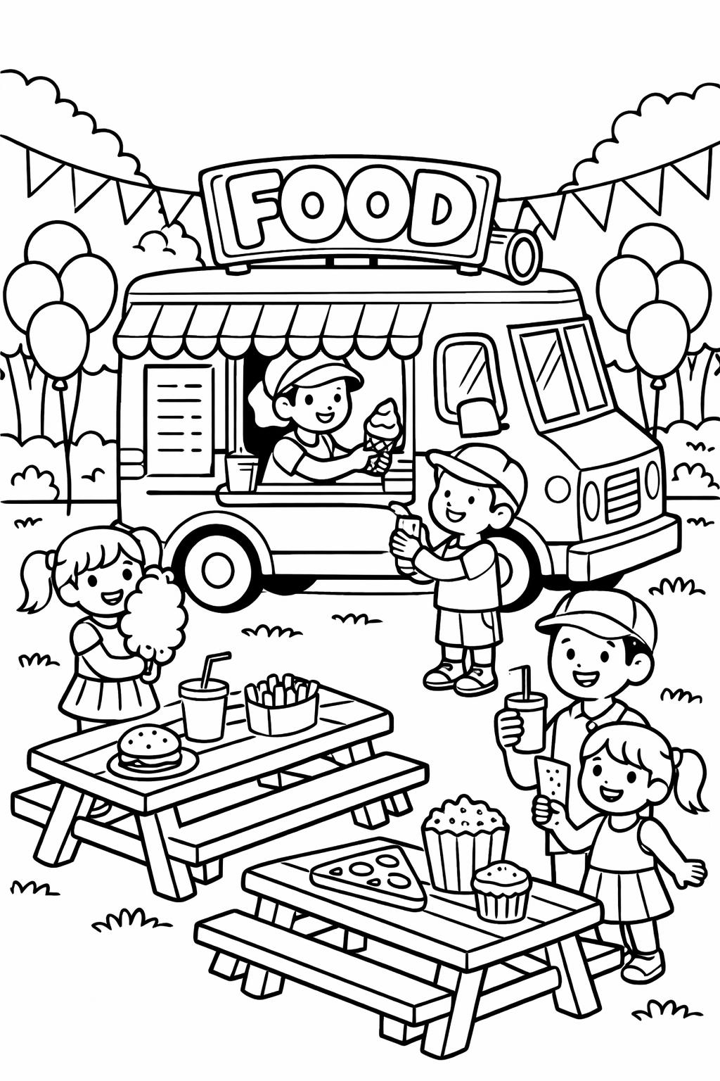 utility truck coloring page | work truck design | practical vehicle coloring page