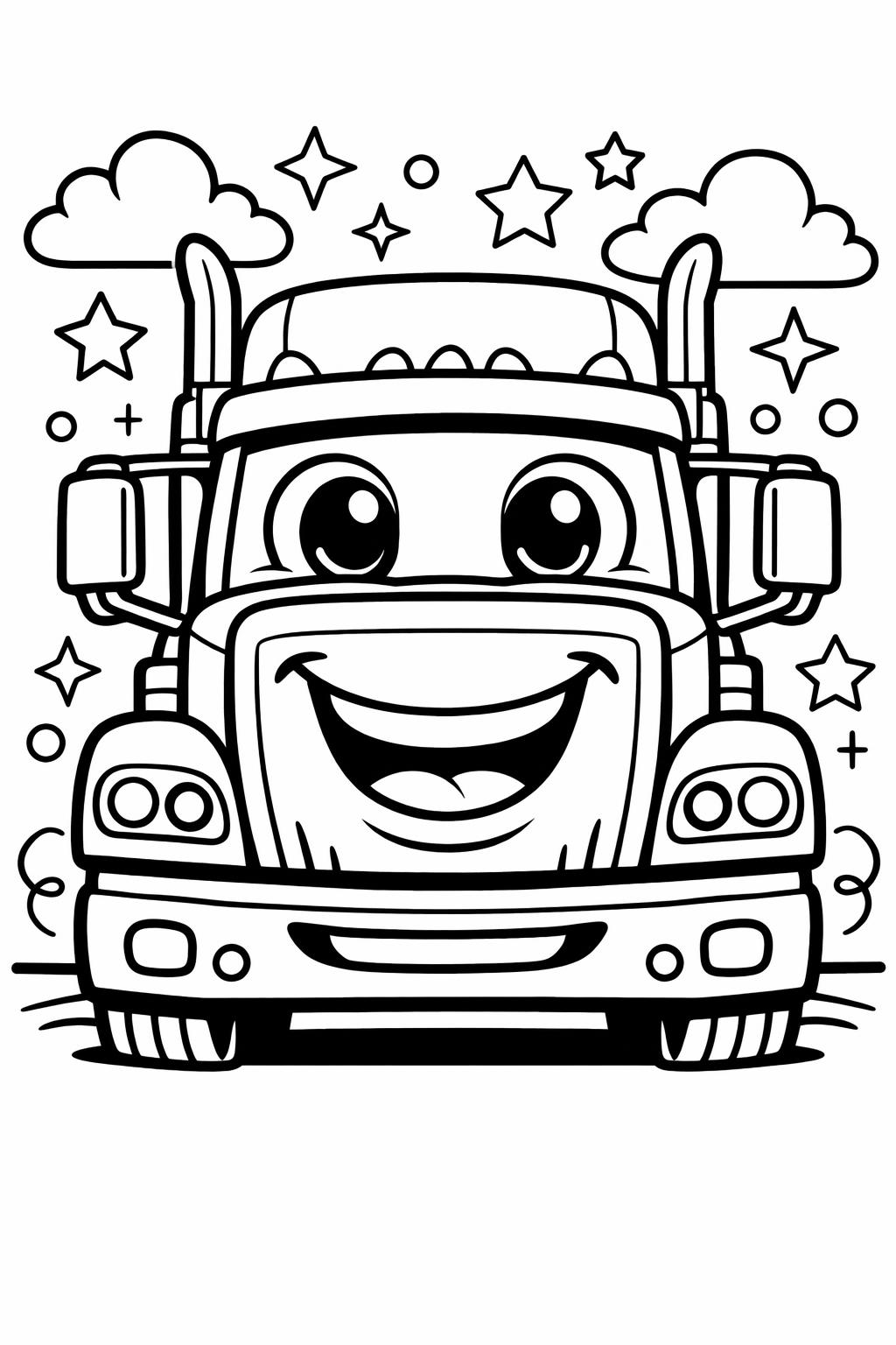 racing truck coloring page | fast truck illustration | action vehicle artwork