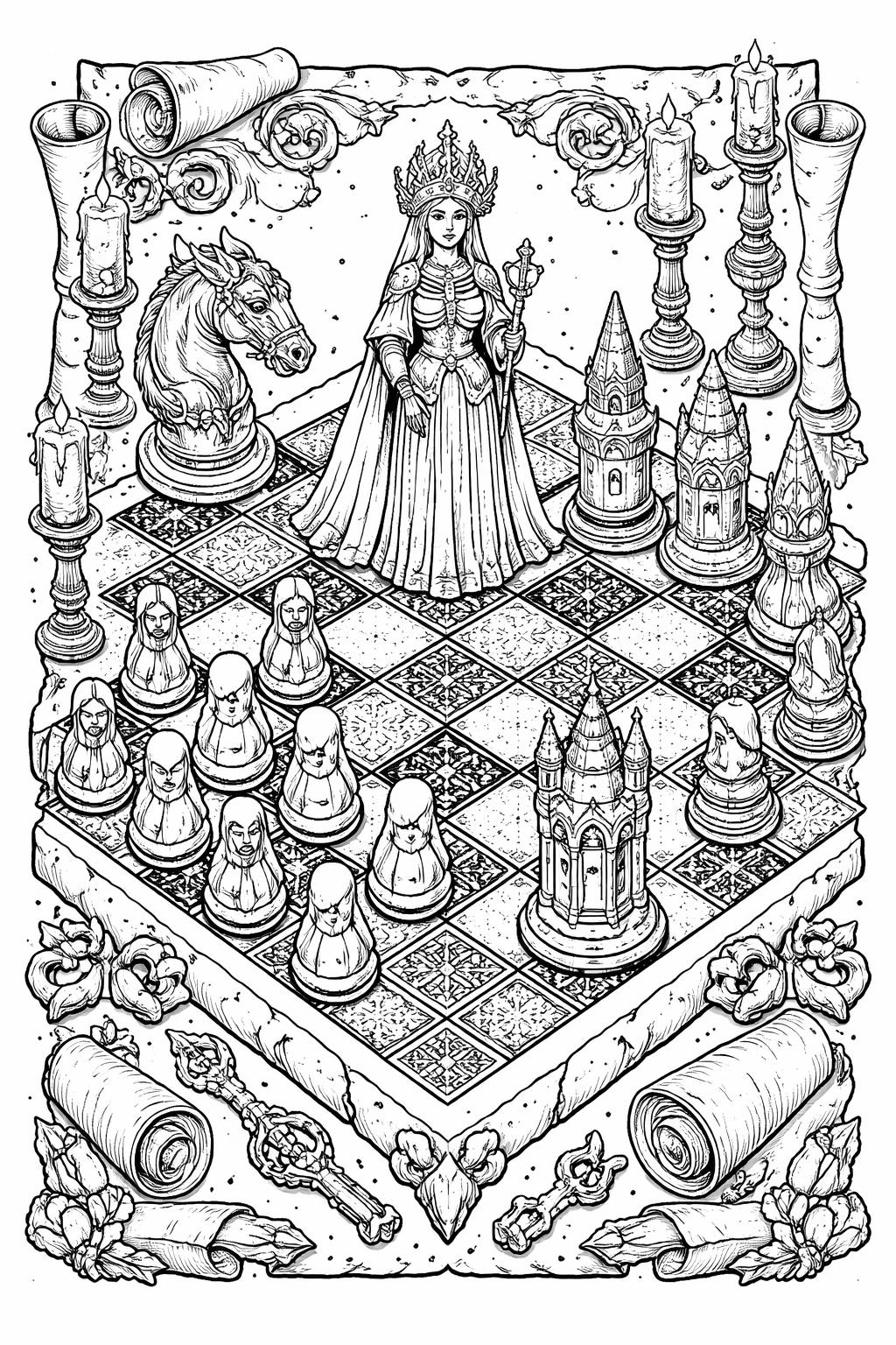 gothic coloring pages | dark romantic artwork | free printable coloring sheets