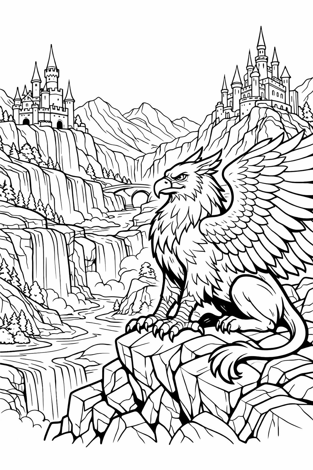 knight coloring page | fantasy warrior design | medieval artwork