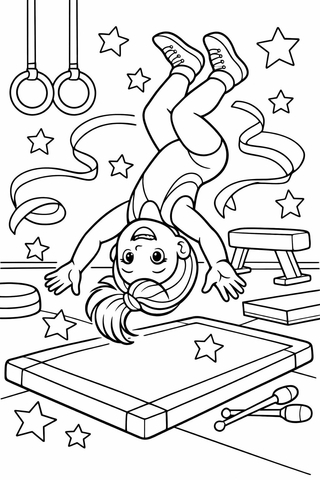 cycling coloring page | cyclist action scene | fun sports coloring page