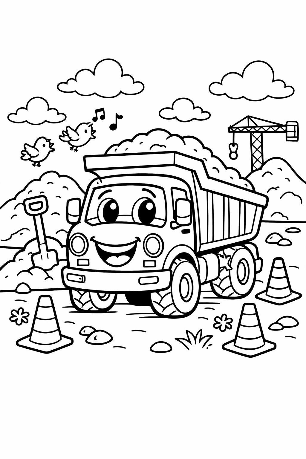 cargo truck coloring page | delivery vehicle illustration | transport coloring sheet