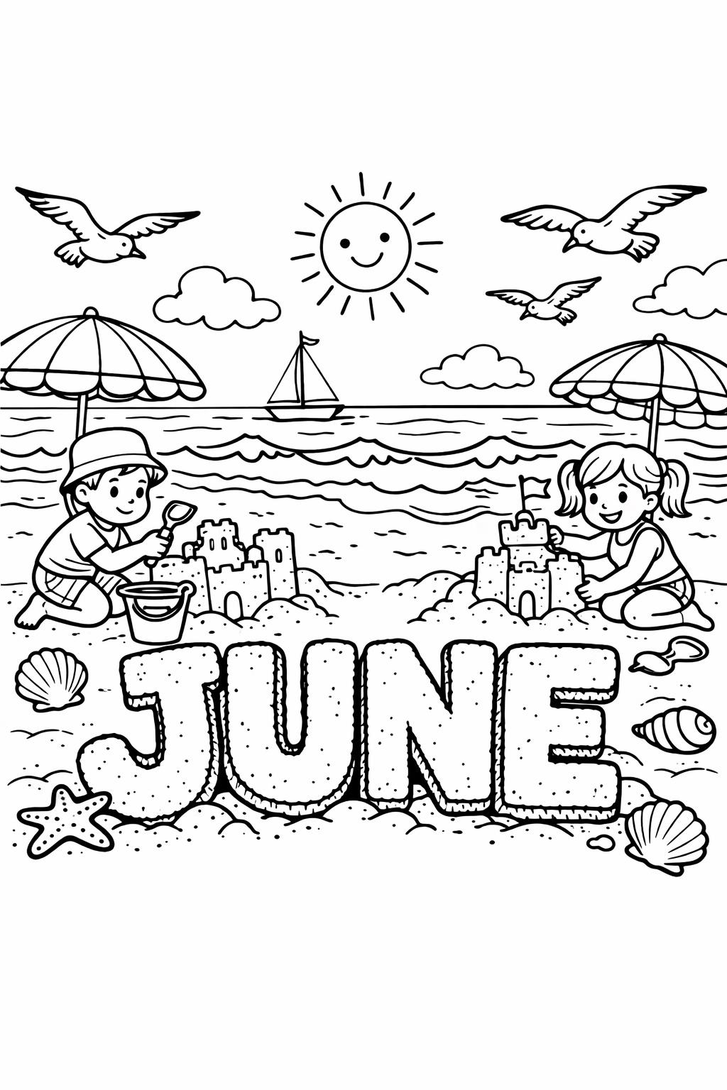flower wreath coloring page | decorative summer flowers | elegant June design