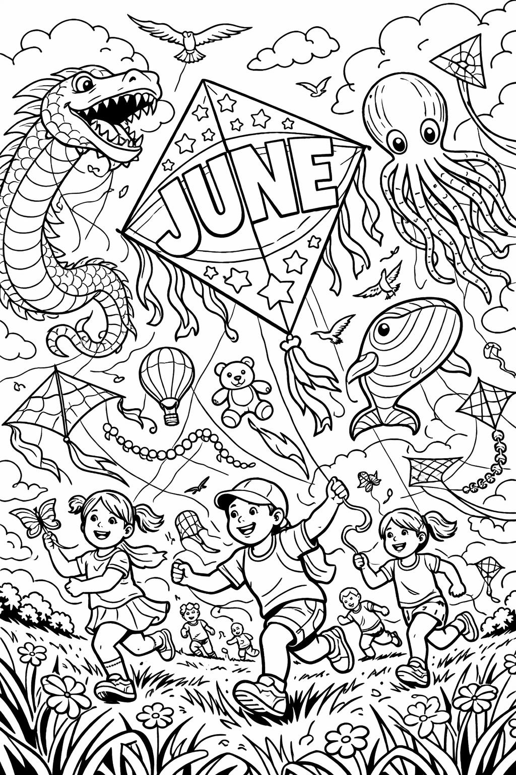 camping coloring page | outdoor summer adventure | fun nature illustration