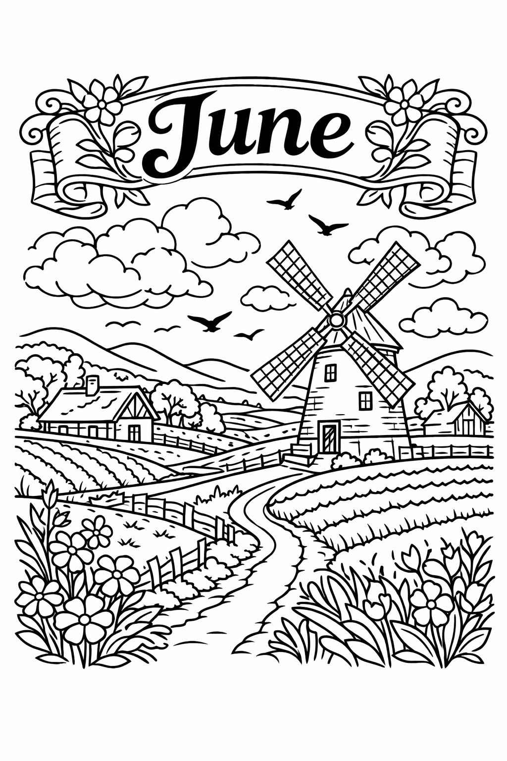 butterfly coloring page | summer nature illustration | cheerful outdoor artwork